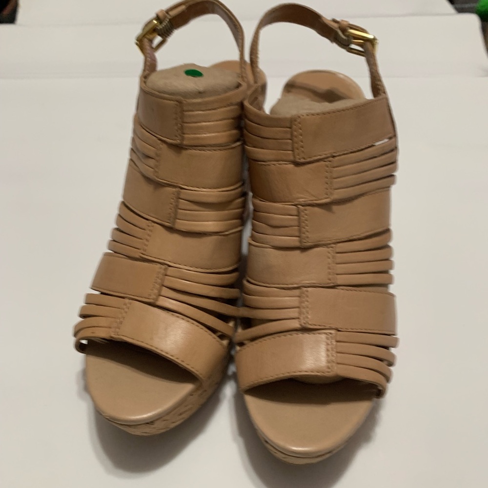 Franco Sarto wedge leather sandals
